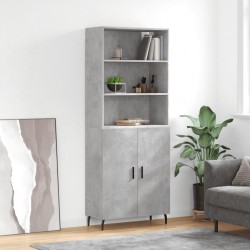 Sonata H Висок шкаф, бетонно сив, 69,5x34x180 см, инженерно дърво - Corpuri, vitrine, biblioteci modulare