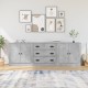Sonata Servante, 3 piese, gri beton, lemn prelucrat