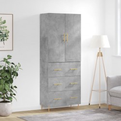 Sonata H Висок шкаф, бетонно сив, 69,5x34x180 см, инженерно дърво - Corpuri, vitrine, biblioteci modulare