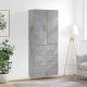 Sonata H Висок шкаф, бетонно сив, 69,5x34x180 см, инженерно дърво