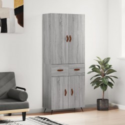 Sonata H Висок шкаф, сив сонома, 69,5x34x180 см, инженерно дърво - Corpuri, vitrine, biblioteci modulare