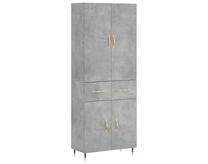 Sonata Dulap înalt, gri beton, 69,5x34x180, lemn compozit