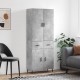 Sonata H Висок шкаф, бетонно сив, 69,5x34x180 см, инженерно дърво