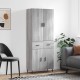 Sonata Dulap înalt, gri sonoma, 69,5x34x180 cm, lemn compozit