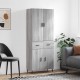 Sonata H Висок шкаф, сив сонома, 69,5x34x180 см, инженерно дърво