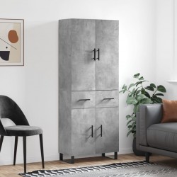 Sonata H Висок шкаф, бетонно сив, 69,5x34x180 см, инженерно дърво - Corpuri, vitrine, biblioteci modulare