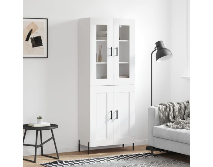Sonata Dulap înalt, alb, 69,5x34x180 cm, lemn compozit