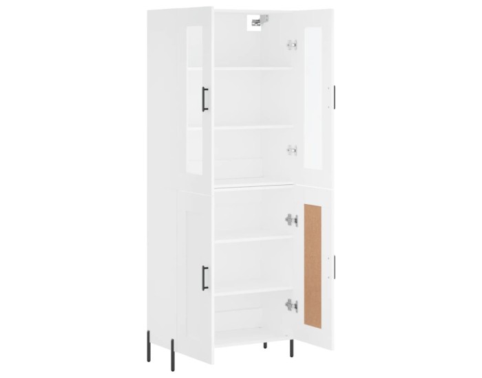 Sonata Dulap înalt, alb, 69,5x34x180 cm, lemn compozit