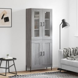 Sonata H Висок шкаф, сив сонома, 69,5x34x180 см, инженерно дърво - Living