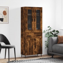 Sonata H Висок шкаф, опушен дъб, 69,5x34x180 см, инженерно дърво - Living