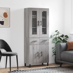 Sonata H Висок шкаф, сив сонома, 69,5x34x180 см, инженерно дърво - Corpuri, vitrine, biblioteci modulare
