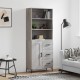 Sonata Dulap înalt, gri sonoma, 69,5x34x180 cm, lemn compozit