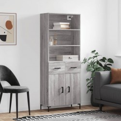 Sonata H Висок шкаф, сив сонома, 69,5x34x180 см, инженерно дърво - Corpuri, vitrine, biblioteci modulare