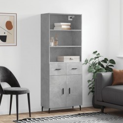 Sonata H Висок шкаф, бетонно сив, 69,5x34x180 см, инженерно дърво - Living