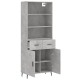 Sonata Dulap înalt, gri beton, 69,5x34x180, lemn compozit