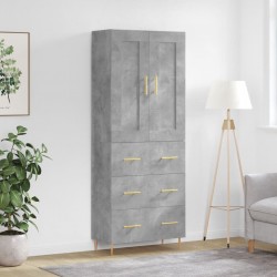 Sonata H Висок шкаф, бетонно сив, 69,5x34x180 см, инженерно дърво - Corpuri, vitrine, biblioteci modulare