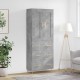 Sonata H Висок шкаф, бетонно сив, 69,5x34x180 см, инженерно дърво