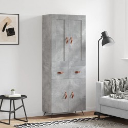 Sonata H Висок шкаф, бетонно сив, 69,5x34x180 см, инженерно дърво - Corpuri, vitrine, biblioteci modulare