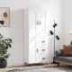 Sonata Dulap înalt, alb, 69,5x34x180 cm, lemn compozit