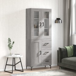Sonata H Висок шкаф, сив сонома, 69,5x34x180 см, инженерно дърво - Corpuri, vitrine, biblioteci modulare