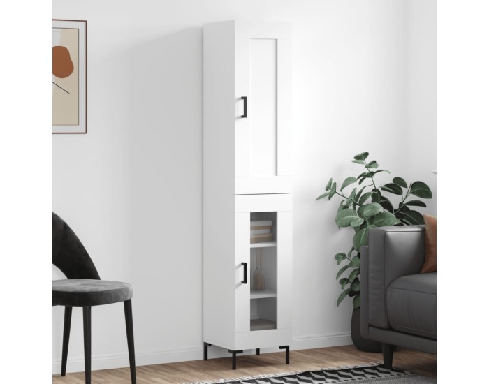 Sonata Dulap înalt, alb, 34,5x34x180 cm, lemn prelucrat