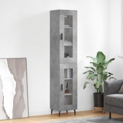 Sonata H Висок шкаф, бетонно сив, 34,5x34x180 см, инженерно дърво - Corpuri, vitrine, biblioteci modulare