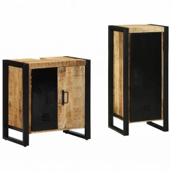 Sonata H Комплект мебели за баня 2 pcs Кафяв Солидно мангово дърво - Seturi