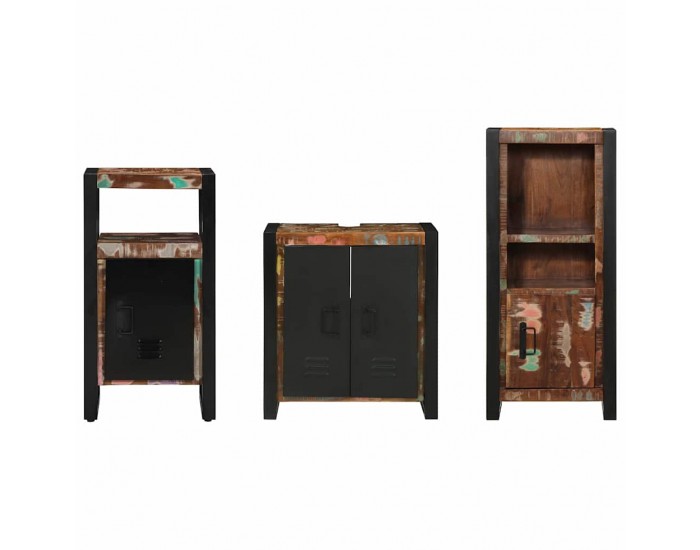 Sonata H Комплект мебели за баня 3 pcs Солидна рециклирана дървесина
