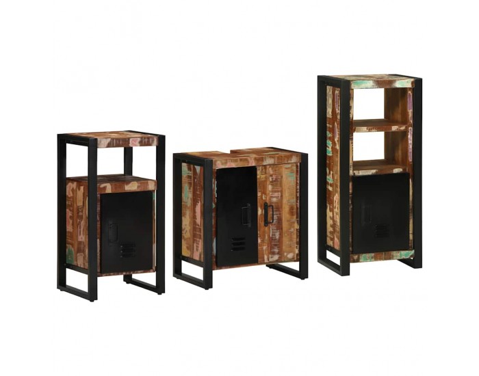 Sonata H Комплект мебели за баня 3 pcs Солидна рециклирана дървесина