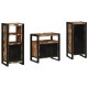 Sonata Set de mobilier pentru baie 3 buc. Multicolor și negru