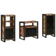 Sonata Set de mobilier pentru baie 3 buc. Multicolor și negru