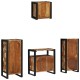 Sonata Set de mobilier pentru baie 4 buc. Multicolor și negru