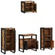 Sonata Set de mobilier pentru baie 4 buc. Multicolor și negru