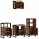 Sonata Set de mobilier pentru baie 4 buc. Multicolor și negru