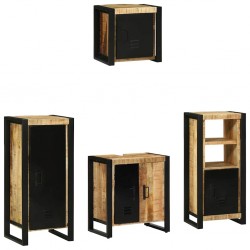 Sonata H Комплект мебели за баня 4 pcs Кафяво Солидно мангово дърво - Seturi