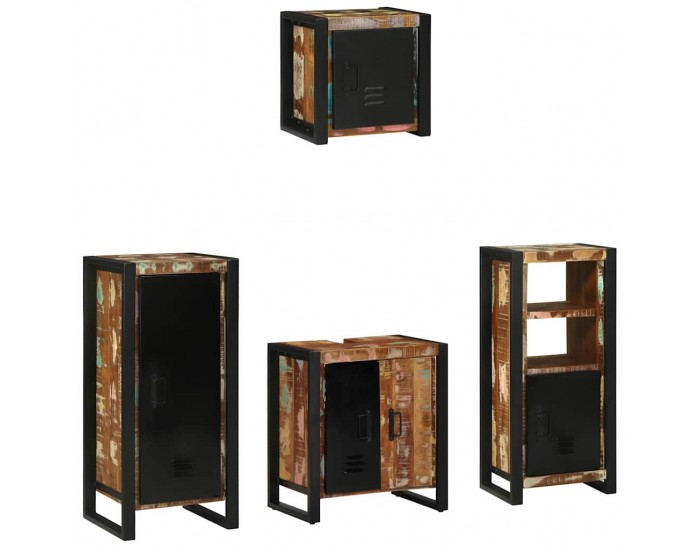 Sonata H Комплект мебели за баня 4 pcs Солидна рециклирана дървесина