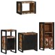 Sonata Set de mobilier pentru baie 4 buc. Multicolor și negru
