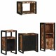 Sonata Set de mobilier pentru baie 4 buc. Multicolor și negru