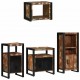 Sonata H Комплект мебели за баня 4 pcs Солидна рециклирана дървесина