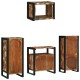 Sonata Set de mobilier pentru baie 4 buc. Multicolor și negru