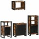 Sonata Set de mobilier pentru baie 4 buc. Multicolor și negru