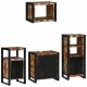 Sonata H Комплект мебели за баня 4 pcs Солидна рециклирана дървесина