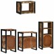 Sonata Set de mobilier pentru baie 4 buc. Multicolor și negru