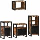 Sonata Set de mobilier pentru baie 4 buc. Multicolor și negru