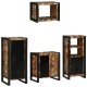 Sonata Set de mobilier pentru baie 4 buc. Multicolor și negru