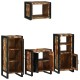 Sonata Set de mobilier pentru baie 4 buc. Multicolor și negru