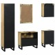 Sonata Set de mobilier pentru baie 5 buc. Maro 38 x 33 x 160 cm