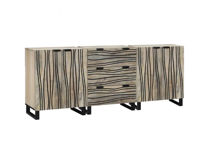 Sonata H Комплект мебели за баня с чекмедже с рафт 3 pcs Бял 180 x 33 x 75 см