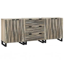 Sonata H Комплект мебели за баня с чекмедже с рафт 3 pcs Бял 180 x 33 x 75 см - Seturi