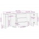 Sonata H Комплект мебели за баня с чекмедже с рафт 3 pcs Бял 180 x 33 x 75 см